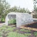 LAVVE Serre Tunnel De Jardin 12 M² - Porte Incluse - Parois Latérales Enroulables - 8 Fenêtres - Acier - Pe - 4 X 3 X 2 M - Blanc