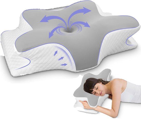 Quincs® Hoofdkussen - Vlinderkussen - Ergonomisch Traagschuim Kussen