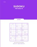 Sudoku for Adults: Expert Puzzles: 126 Expert-Level Sudoku Puzzles with Solutions – Large Print 8.5x11 Puzzle Book