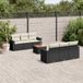 Maison Exclusive - Ensemble de jardin, 7 pièces, avec coussins, noir, en polyrotin