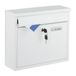 Merkloos Relaxdays Wandbrievenbus met slot - 31 x 36 x 12 cm - metaal - wit