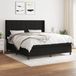 Maison Exclusive - Sommier à lattes de lit avec matelas Noir 180x200 cm Tissu