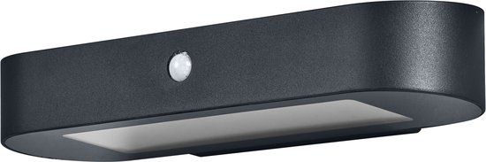 Osram ENDURA Style Ovale wandlamp op zonne-energie, koud wit licht (4000K), met sensor, zwart