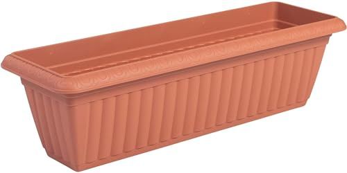 Iris Ohyama Slim Planter Relief 610 - Brown