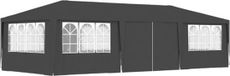 vidaXL Tonnelle professionnelle avec parois latérales, 4x9 mètres, anthracite, 90 g/m²