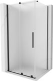 Mexen Velar cabine de douche coulissante 100 x 120 cm, verre dépoli, noir