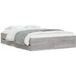 DESIGN IN Sonoma Lit Double, Lit Adulte, Cadre De Lit Avec Tiroirs Sans Matelas, Gris, 135x190 Cm