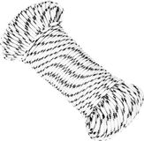 vidaXL - Boottouw - gevlochten - 4 mm x 25 m - polyester - wit