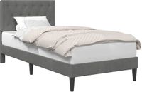 vidaXL Bedframe met hoofdeinde, donkergrijs, 80 x 200 cm, fluweel