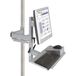 Manuflex ZB8287.9006 Ergonomie monitor arm voor CANTOLAB en aluminium met toetsenbord- en muis oppervlak, VESA-adapter 75 mm
