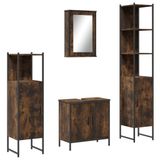 Maison Exclusive - Ensemble de meubles de salle de bain 4 pièces en bois composite chêne fumé