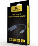 Gembird A-USB3C-LAN-01 USB 3.2 Gen 1 (3.1 Gen 1) Type-C Zwart, Grijs