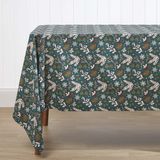 Homescapes Festive Forest 100% Katoen Groen Kersttafelkleed 137 x 229 cm