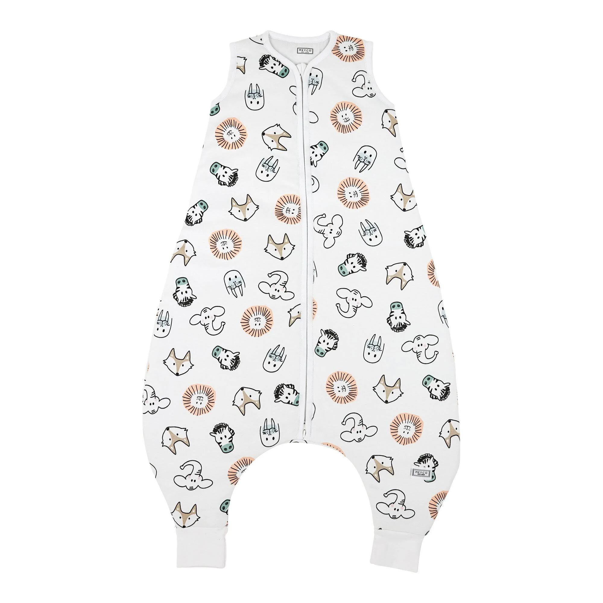 Meyco Baby Slaapzak Jumper Animal - Wit/Bruin/Zwart