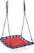 Relaxdays Nestschommel - 76 x 103 cm - Kinderen & Volwassenen - Verstelbaar - Tot 100 kg - Rood/Blauw/Zwart