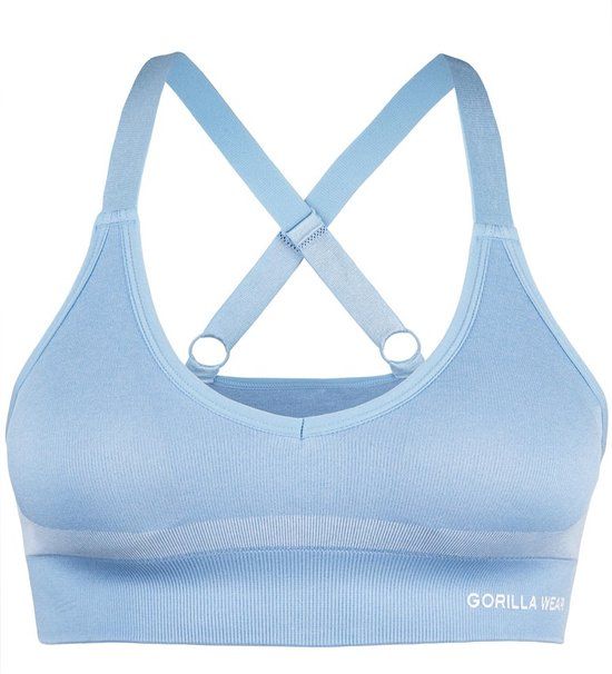 Gorilla Wear Selah Seamless Sportbeha - Lichtblauw - XS