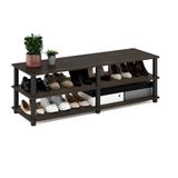 Furinno Schoenenrekken, Hout, Donkerbruin/Zwart, one size