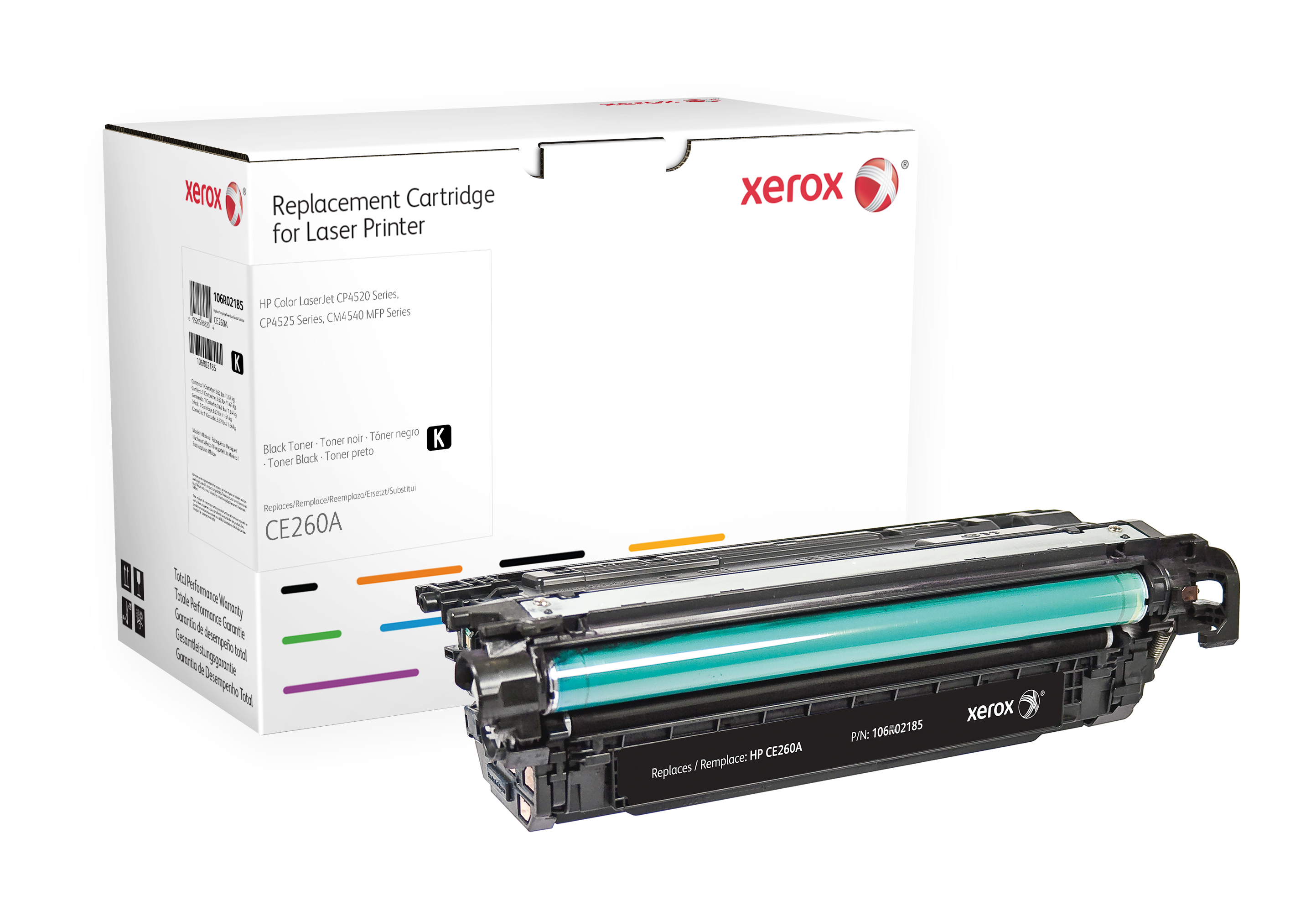 Xerox Zwarte toner cartridge. Gelijk aan HP CE260A. Compatibel met HP Colour LaserJet CM4540 MFP, Colour LaserJet CP4025, Colour LaserJet CP4525