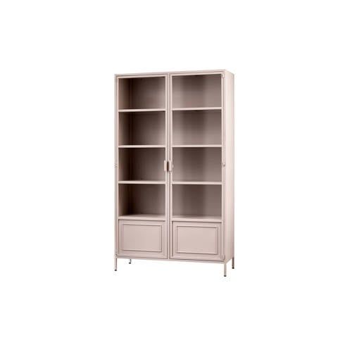 WOOOD Ronja Vitrinekast - Soft Pink - 189x110x43