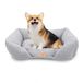 Ferplast Hondenbedkussen voor middelgrote honden, kattenbed, wasbaar synthetisch bouclé materiaal, zachte vulling, 66 x 50 x 20 cm. Grijs