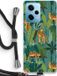 Case Company® - Xiaomi Redmi Note 12 Pro 5G Case with Cord - Leopard 2 - Black Cord - Back Cover - TPU
