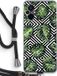 Case Company® - Xiaomi Poco M5 hoesje met koord - Geometrische jungle - Zwart koord - TPU