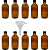 Viva Haushaltswaren - 10 x 100 ml bruine glazen druppelflessen met druppelaar