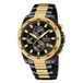 Festina F20563/1 Heren Horloge - Chronograaf - Mineraalglas - Roestvrijstaal/Staal - Goudkleurig/Zwart - Ø 45 mm - Quartz - Vouw/Vlindersluiting