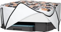 kwmobile housse en lin adaptée pour HP OfficeJet 8015e / OfficeJet 8122e cover - Housse de protection pour imprimante - Design Chat