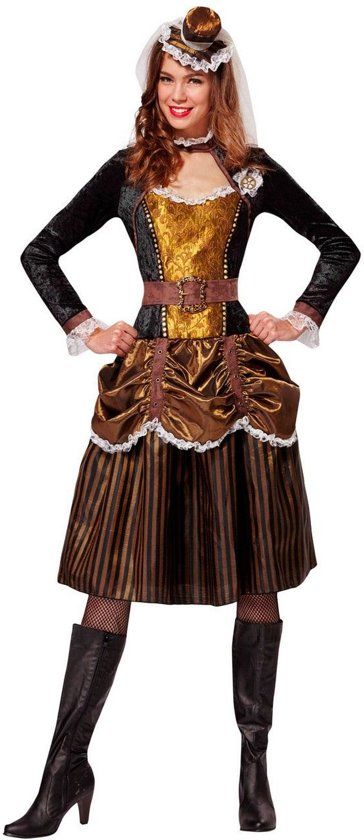 Widmann Steampunk Kostuum Steampunk Meisje Golda Vrouw XL Carnaval kostuum Verkleedkleding