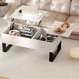 Table basse blanc 100x50x42 cm