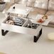 Table basse blanc 100x50x42 cm
