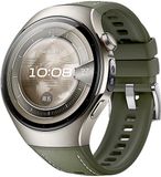 By Qubix - Hybride leer & siliconen band 'True Fit' - Groen - geschikt voor Huawei Watch 5 - 46mm