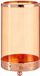 Gift Decor Kaarshouder Koper Amber Cilinder Metaal Glas (9,7 x 16,5 x 9,7 cm)