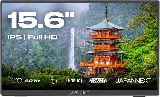 JAPANNEXT JN-MD-i156FHDR-T Draagbare Monitor 15.6" Full HD IPS Touchscreen met HDR en Ingebouwde Luidsprekers