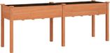 vidaXL Plantenbak met voering 203x53x76 cm massief vurenhout bruin