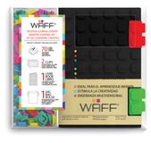 Waff Creatief Dagboek Set - A6 Zwart - Siliconen Steentjes - Multikleur