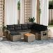 Maison Exclusive - Ensemble de meubles de jardin 8 pièces avec canapé et coussins, gris, en polyrotin