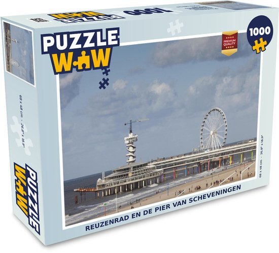 MuchoWow Puzzel Reuzenrad en de Pier van Scheveningen - Legpuzzel - Puzzel 1000 stukjes volwassenen