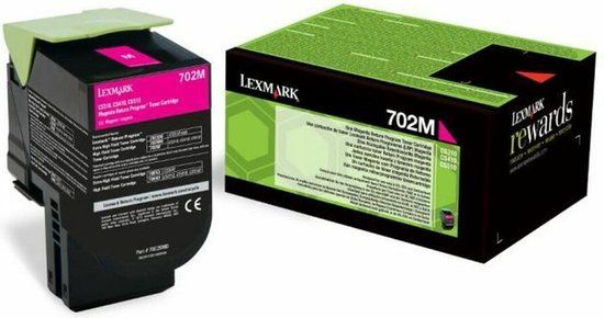 Lexmark 702M R Magenta Toner Cartridge - 1000 Pages - Compatible with Lexmark CS310, CS410, CS510