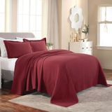 Spreiset, katoen, fleur de lis, warme deken, beddengoed voor alle seizoenen, slaapkamerdecoratie, decoratieve boho medaillon-sprei, inclusief 1 sprei, 2 kussenslopen, kingsize, granaat