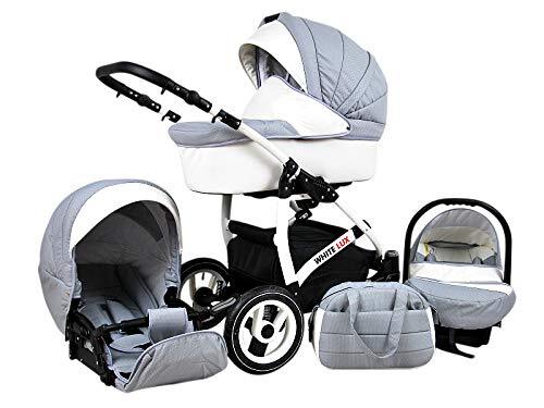 SaintBaby Kinderwagen 3in1 2in1 set Isofix buggy reiswieg autostoel Storm by Silver 3in1 met autostoeltje