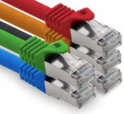 Freiwerk 0,5 m - 5 kleuren 02 CAT.7 netwerkkabel LAN Ethernet patchkabel S-FTP LSZH PIMF 10GB s RJ45-stekker Cat6a