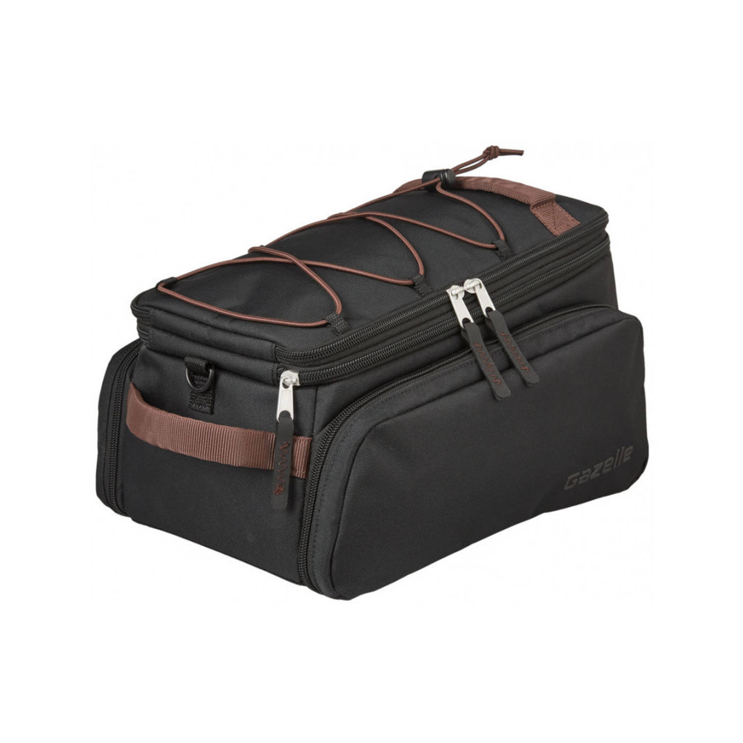 Gazelle Bagagedragertas Trunkbag 31 liter - zwart / donkerbruin