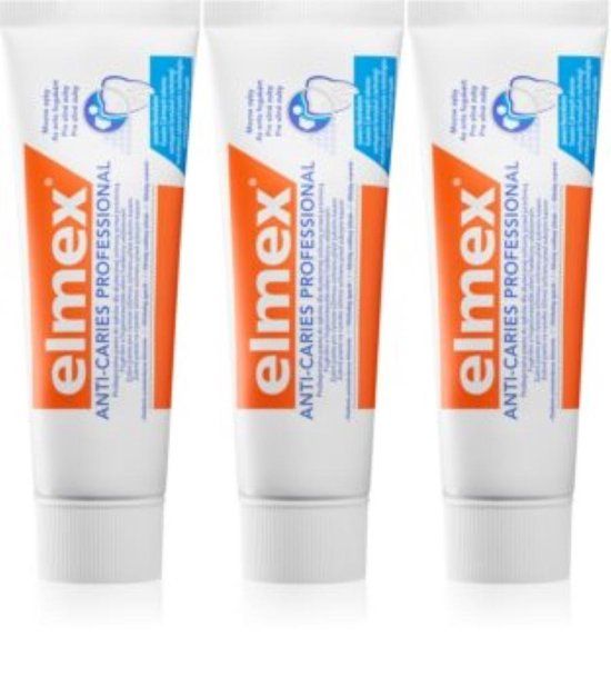 Elmex Anti-Caries Professional Trio Toothpaste - 3 x 75ml