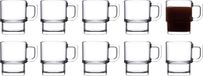 Pasabahce Koffie/thee glazen Cameron - set 10x stuks - transparant glas - 320 ml