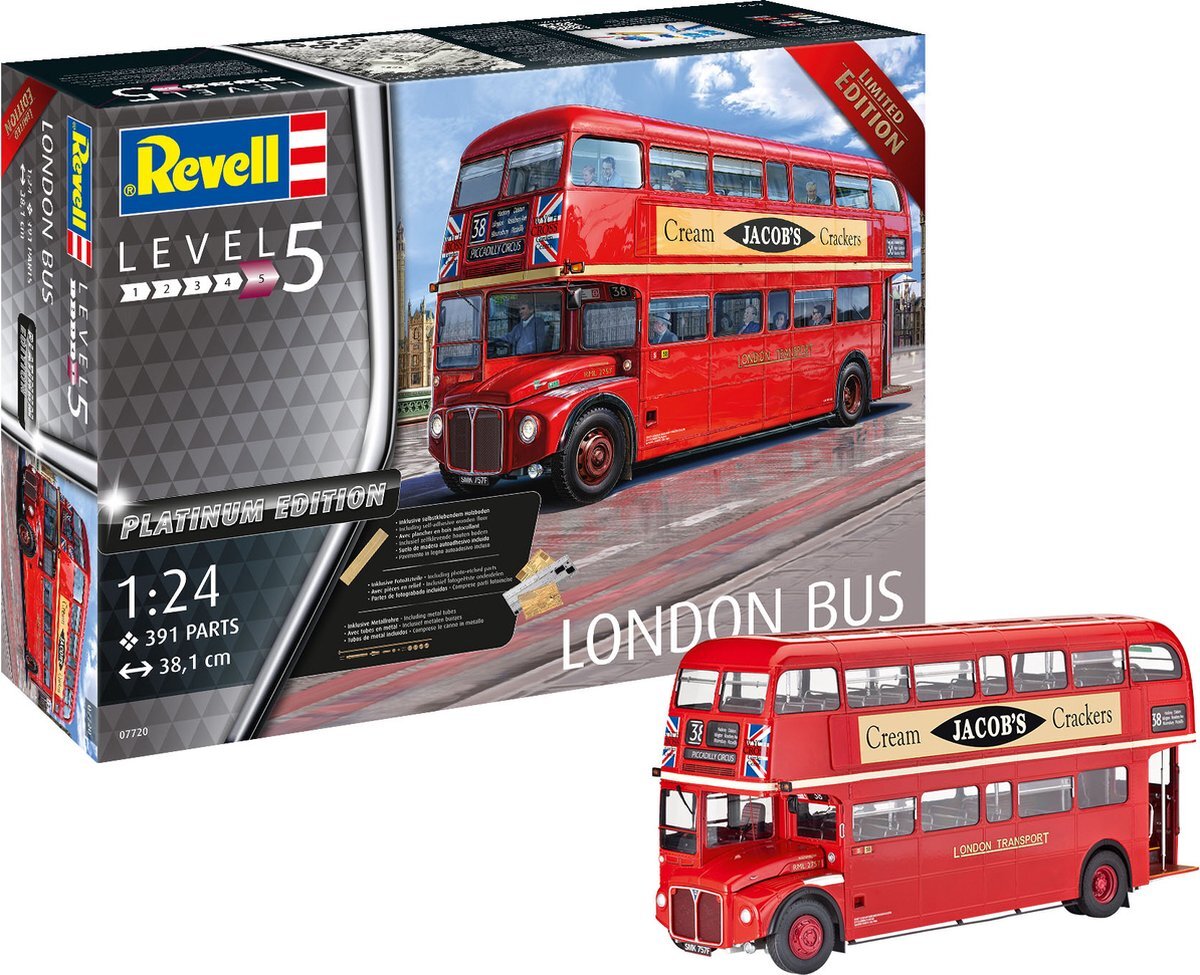 Revell RV07720 1:24-London Bus, Onbeschilderd
