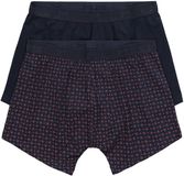 Popken Fashion Services GmbH Men Plus - Heren - Midpants FLEXLASTIC® set van 2 onderbroek tot maat 8 XL - Navy blauw - Maat 8XL