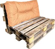 Bananair - Multifunctioneel palletkussen - Tuinkussen voor Palletbank - Geschikt als zit- en rugkussen - 120x60 cm - Oranje