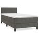 VidaXL Boxspringbed met matras, donkergrijs, 80x200 cm, fluweel